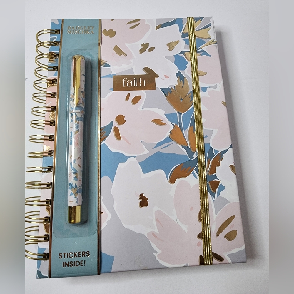 Badgley Mischka Notebook & Pen New